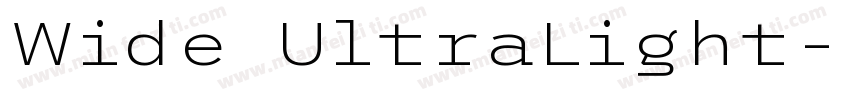 Wide UltraLight字体转换